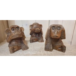 3 SINGES DE LA SAGESSE 10CM