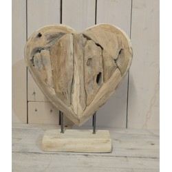COEUR EN TECK BRUT 30CM