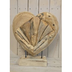 COEUR EN TECK BRUT 40CM